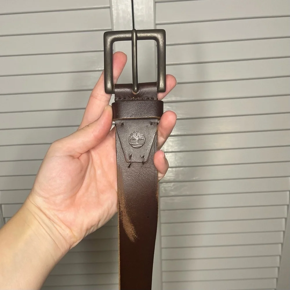 Timberland Dark Brown Leather Belt